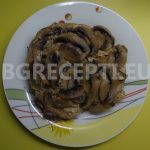 Свинско контра филе с гъби и вино в йенска тенджера